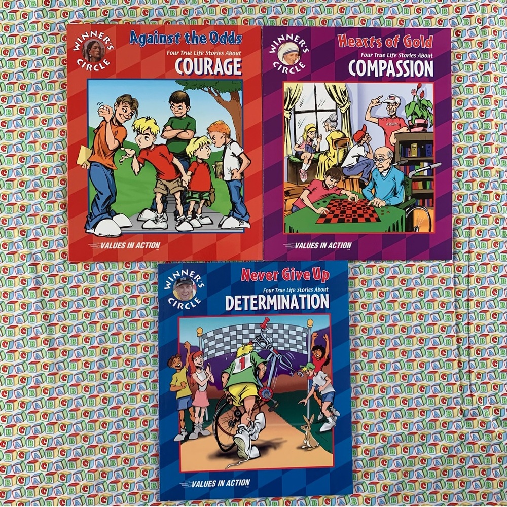 Kidsbooks Values In Action True Life Stories Three Books Set.